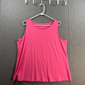 Susan Graver Modern Essentials Liquid Knit A-Line Top Cotton Candy, X-Large